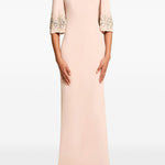 Abito lungo ilana con cristalli in rosa Jenny packham - donna 