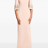 Abito lungo ilana con cristalli in rosa Jenny packham - donna 