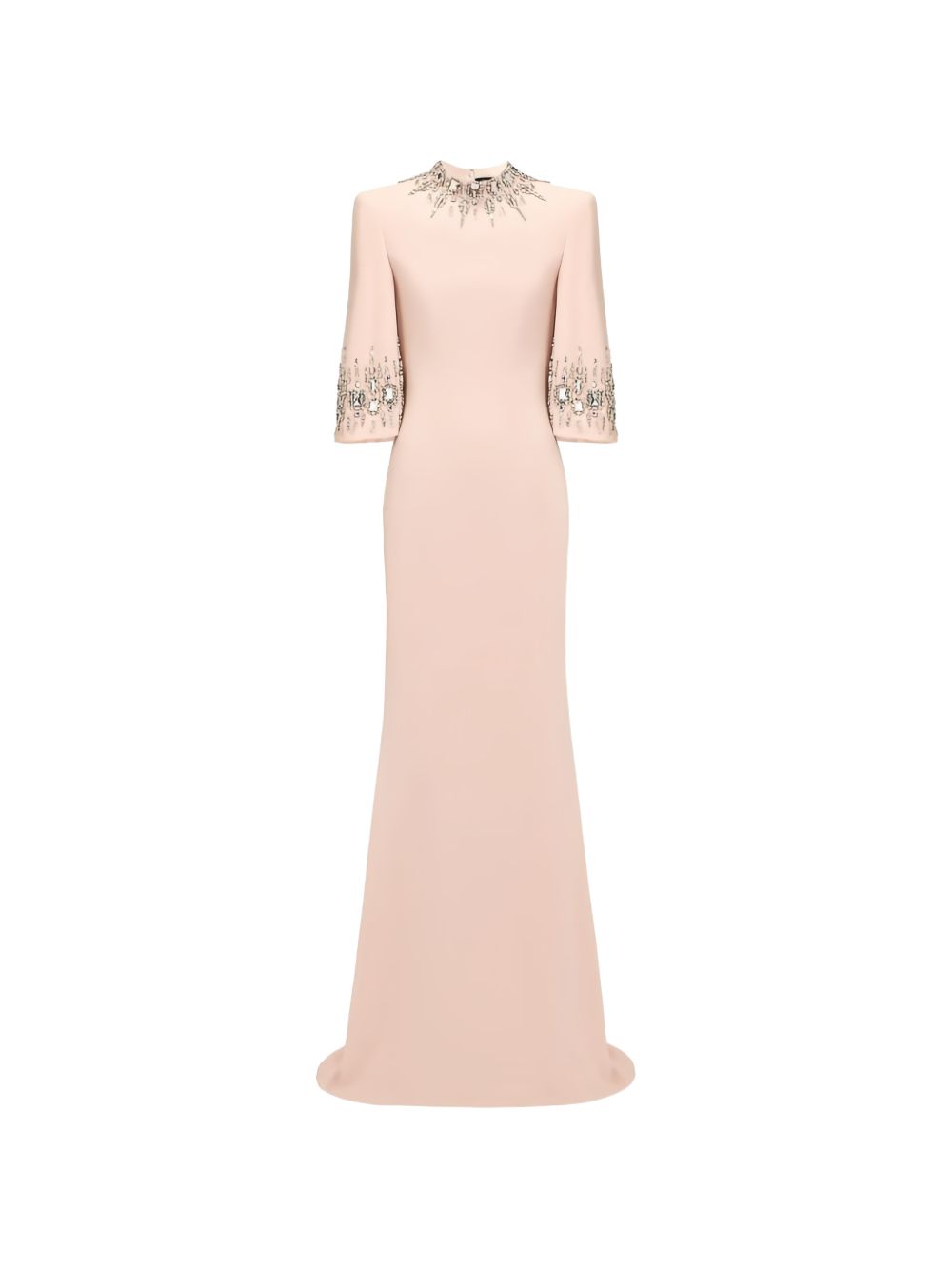 Abito lungo ilana con cristalli in rosa Jenny packham - donna 