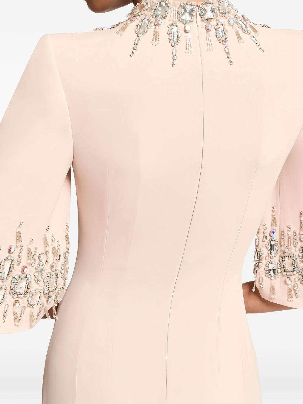 Abito lungo ilana con cristalli in rosa Jenny packham - donna 