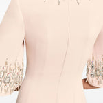Abito lungo ilana con cristalli in rosa Jenny packham - donna 