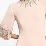 Abito lungo ilana con cristalli in rosa Jenny packham - donna 