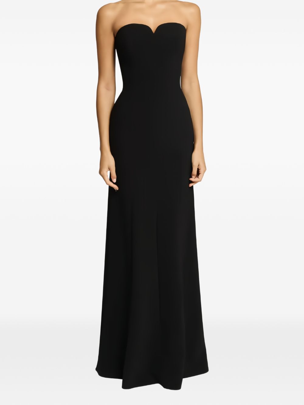 Abito lungo Lust con scollo a cuore in nero Jenny packham - donna 