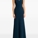 Abito lungo Lust con scollo a cuore in blu Jenny packham - donna 