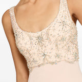 Abito lungo reverie con cristalli in rosa Jenny packham - donna 