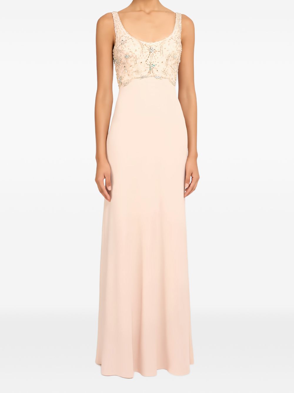 Abito lungo reverie con cristalli in rosa Jenny packham - donna 