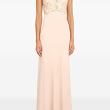 Abito lungo reverie con cristalli in rosa Jenny packham - donna 