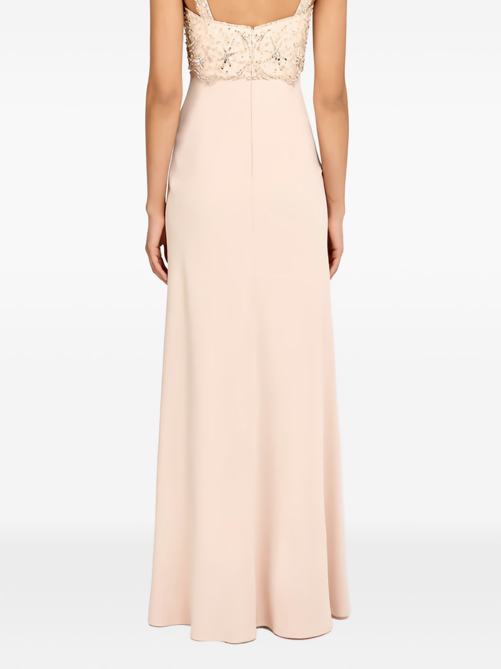 Abito lungo reverie con cristalli in rosa Jenny packham - donna 