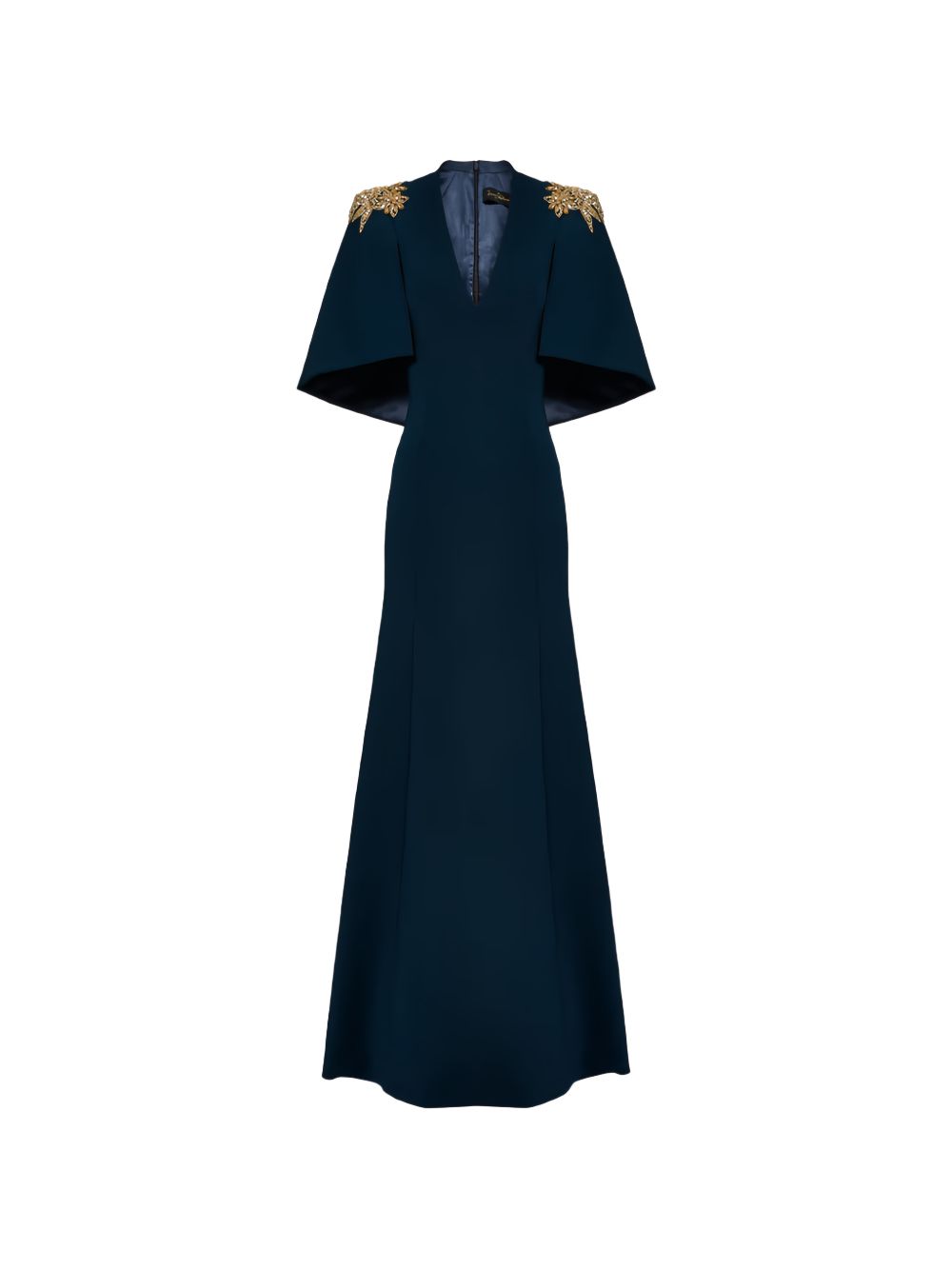 Abito lungo star shower con cristalli in blu Jenny packham - donna 