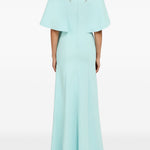 Abito lungo star shower con cristalli in celeste Jenny packham - donna 