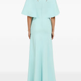 Abito lungo star shower con cristalli in celeste Jenny packham - donna 