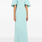 Abito lungo star shower con cristalli in celeste Jenny packham - donna 
