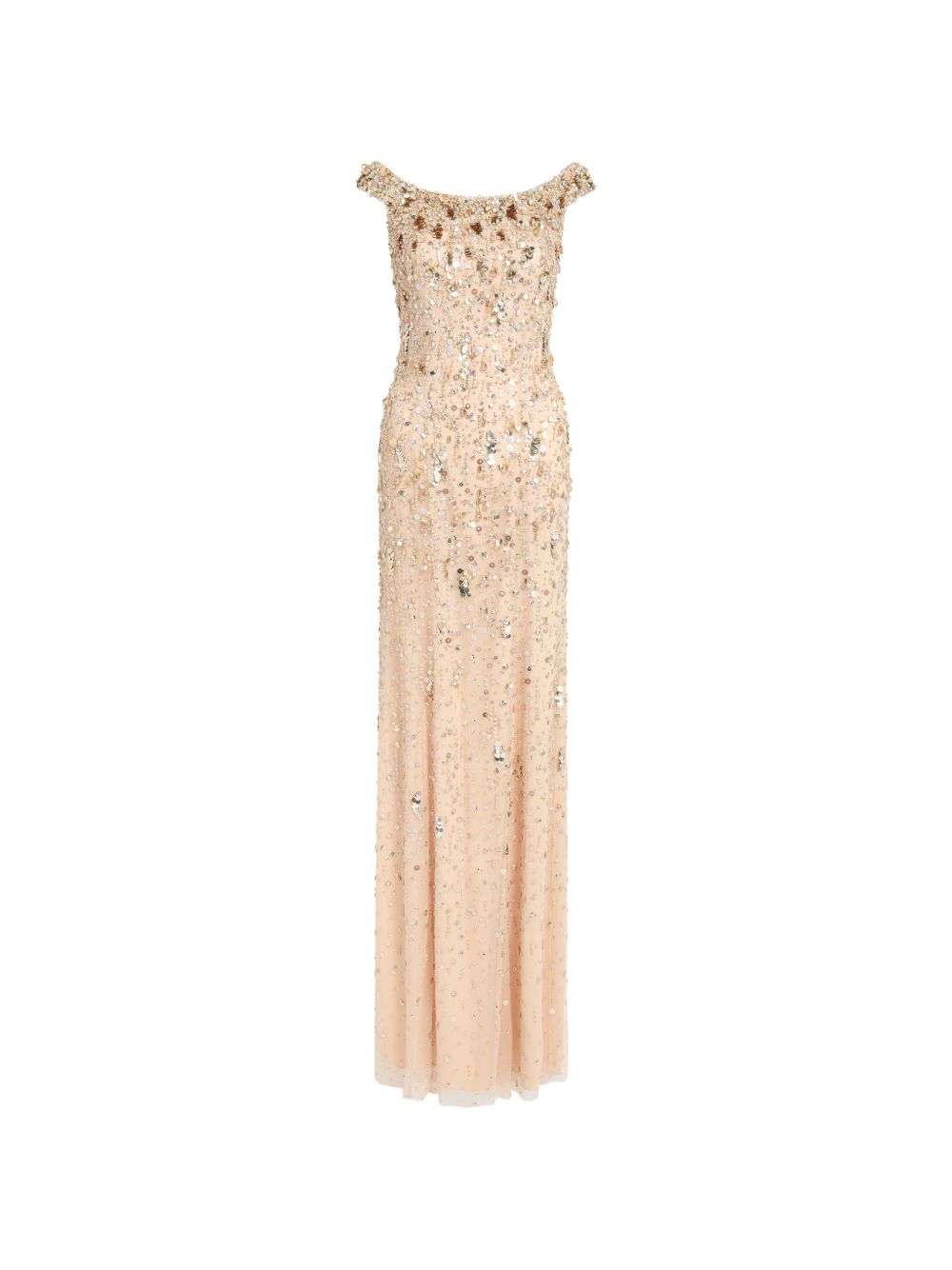 Abito da sera jessie con cristalli in oro Jenny packham- donna 
