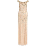 Abito da sera jessie con cristalli in oro Jenny packham- donna 