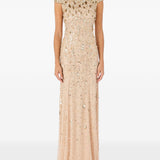 Abito da sera jessie con cristalli in oro Jenny packham- donna 