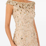 Abito da sera jessie con cristalli in oro Jenny packham- donna 