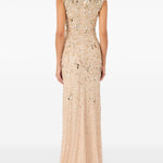 Abito da sera jessie con cristalli in oro Jenny packham- donna 