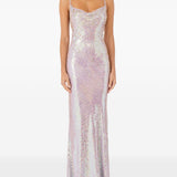 Abito da sera con paillettes foxx  in lilla Jenny packham- donna 