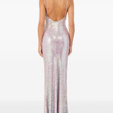 Abito da sera con paillettes foxx  in lilla Jenny packham- donna 