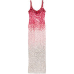 Abito lungo Decora con paillettes in rosa e bianco Jenny packham - donna 