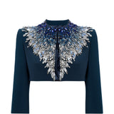 Blazer crop dexy in blu Jenny packham - donna 