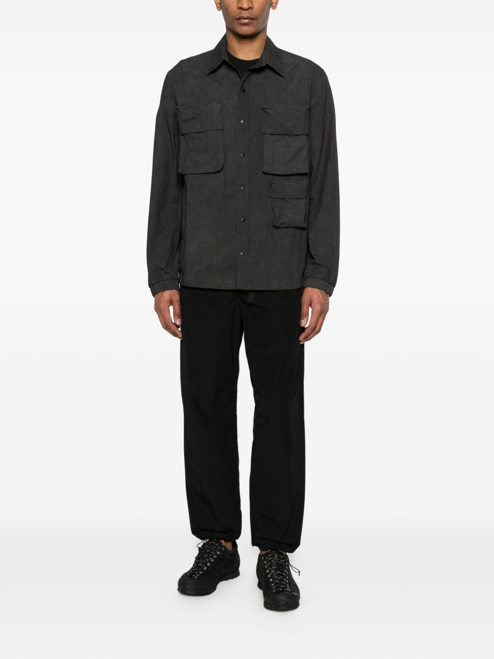 Giacca camicia multi tasche in nero JG1 - uomo 