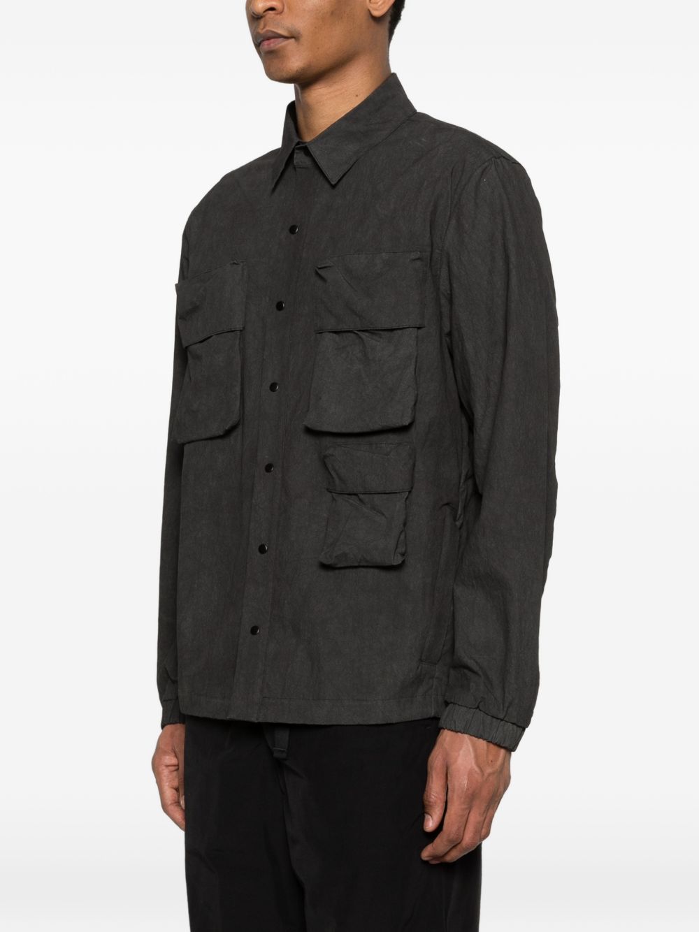 Giacca camicia multi tasche in nero JG1 - uomo 