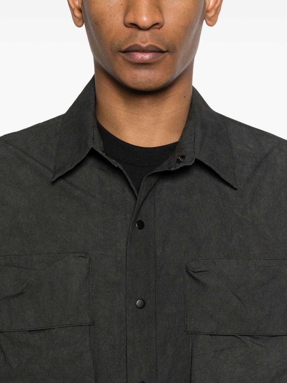 Giacca camicia multi tasche in nero JG1 - uomo 