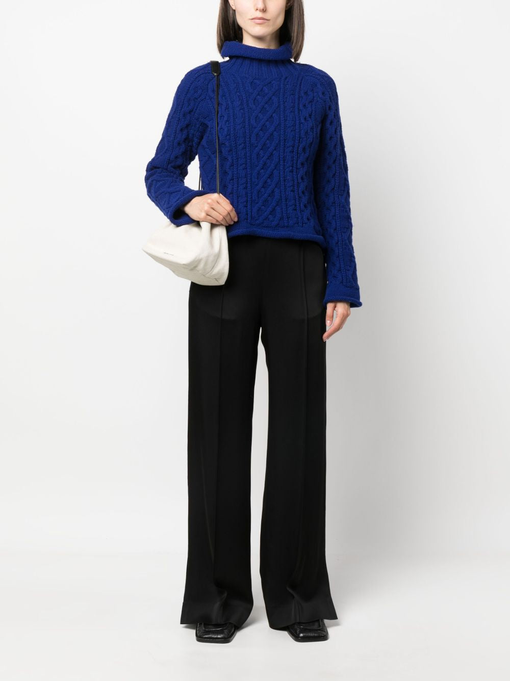 Pantaloni a gamba ampia in nero Jil Sander - donna 