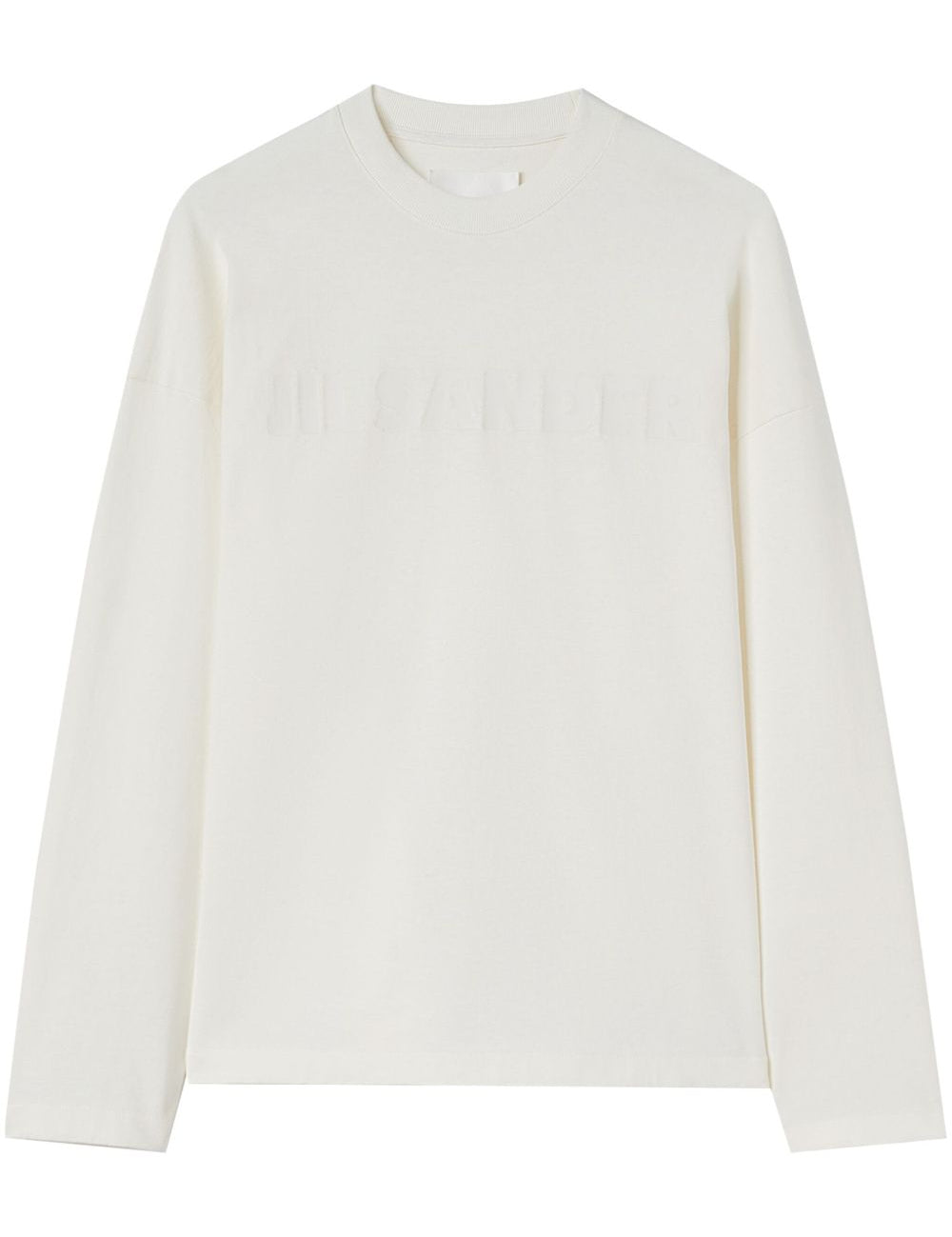 T-shirt con logo a maniche lunghe in bianco Jil sander - unisex 