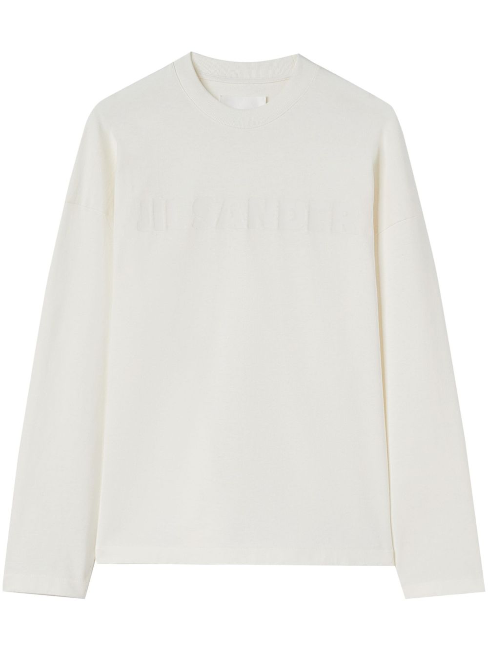 T-shirt con logo a maniche lunghe in bianco Jil sander - unisex 