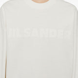 T-shirt con logo a maniche lunghe in bianco Jil sander - unisex 