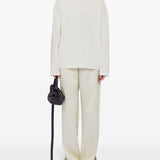 T-shirt con logo a maniche lunghe in bianco Jil sander - unisex 