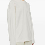 T-shirt con logo a maniche lunghe in bianco Jil sander - unisex 