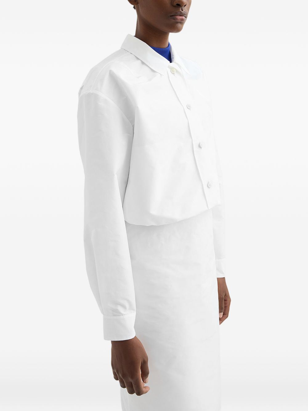 Giacca tecnica con orlo elasticizzato in bianco Jil Sander - donna 