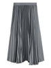 Jil Sander Women's Grey Pleated Midi Skirt