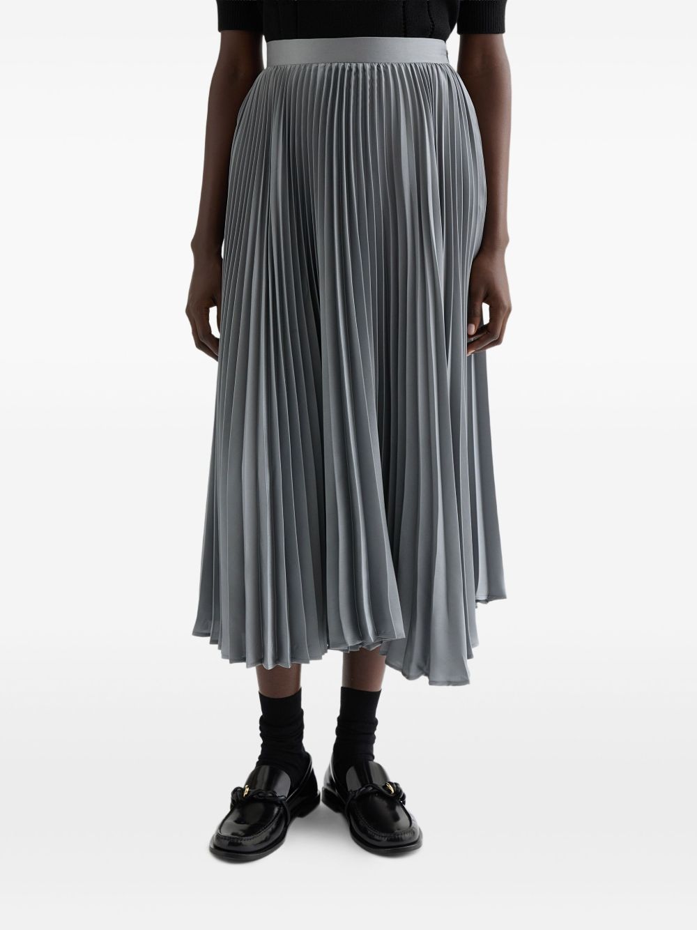 Gonna midi plissettata in grigio Jil Sander - donna 