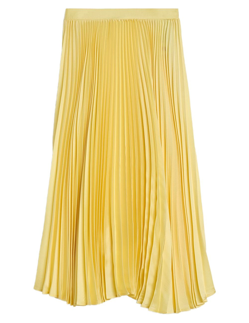 Gonna midi plissettata in giallo Jil Sander - donna 