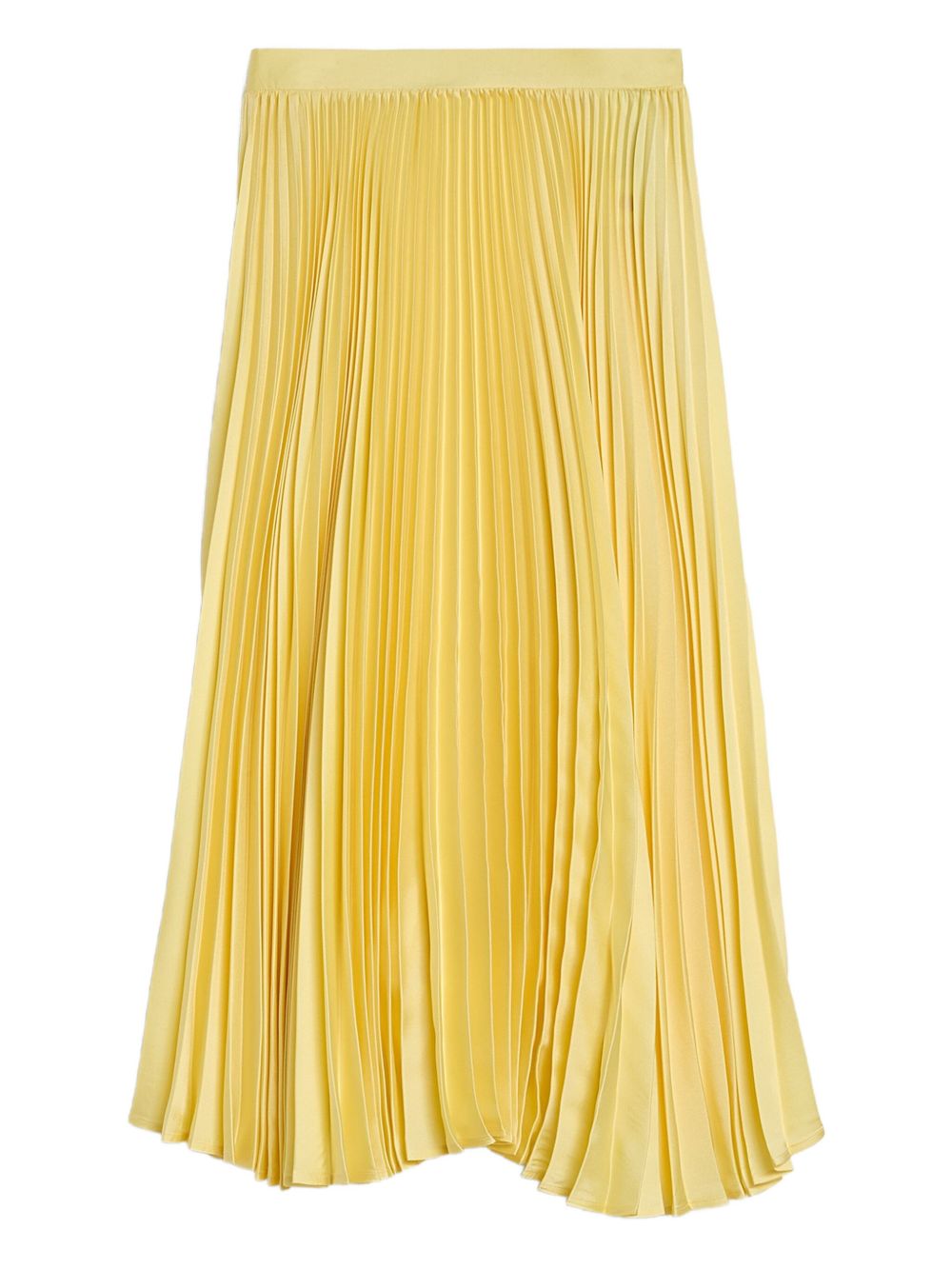 Gonna midi plissettata in giallo Jil Sander - donna 