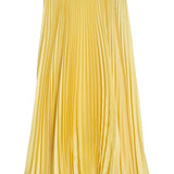 Gonna midi plissettata in giallo Jil Sander - donna 