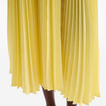 Gonna midi plissettata in giallo Jil Sander - donna 