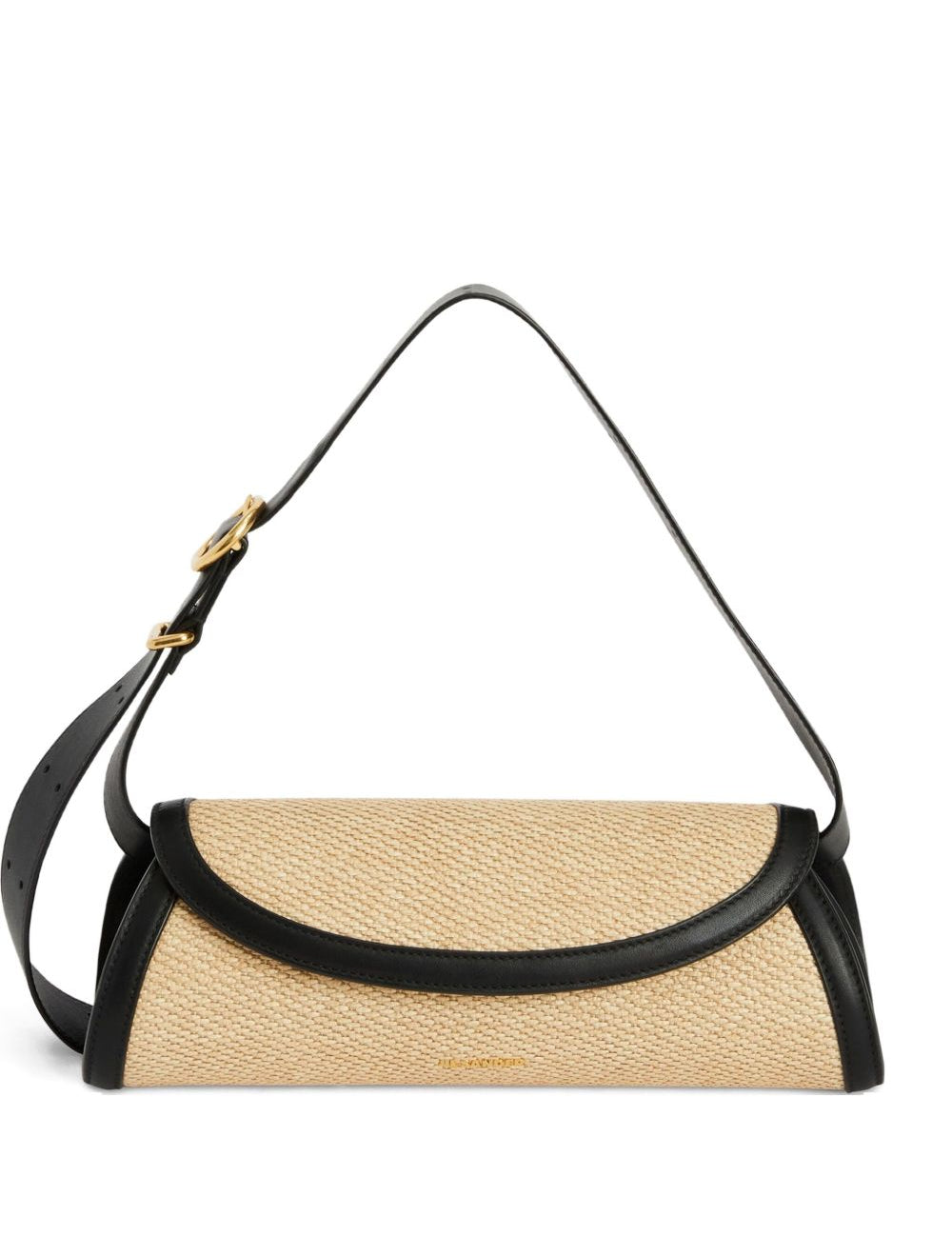 Borsa a spalla Cannolo in nero e beige Jil sander - donna 