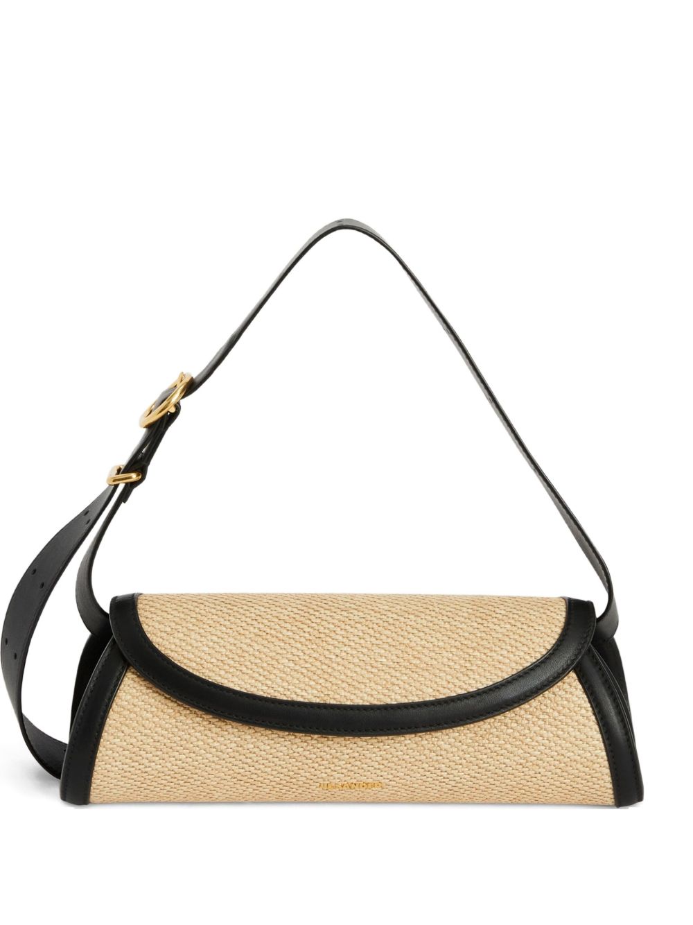 Borsa a spalla Cannolo in nero e beige Jil sander - donna 