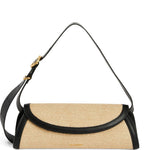 Borsa a spalla Cannolo in nero e beige Jil sander - donna 