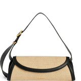 Borsa a spalla Cannolo in nero e beige Jil sander - donna 