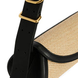 Borsa a spalla Cannolo in nero e beige Jil sander - donna 