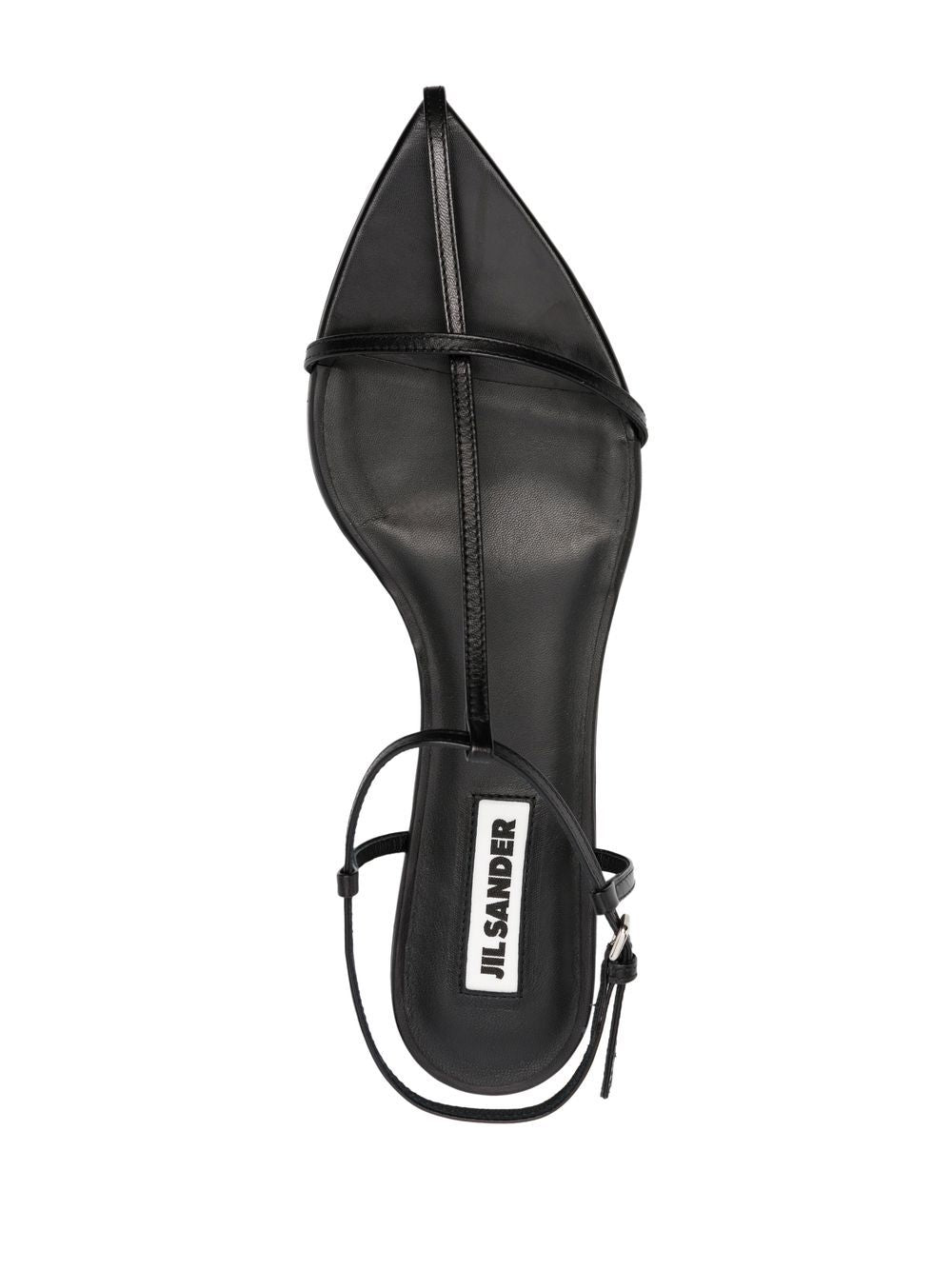 Sandali bassi a punta in nero Jil sander - donna 