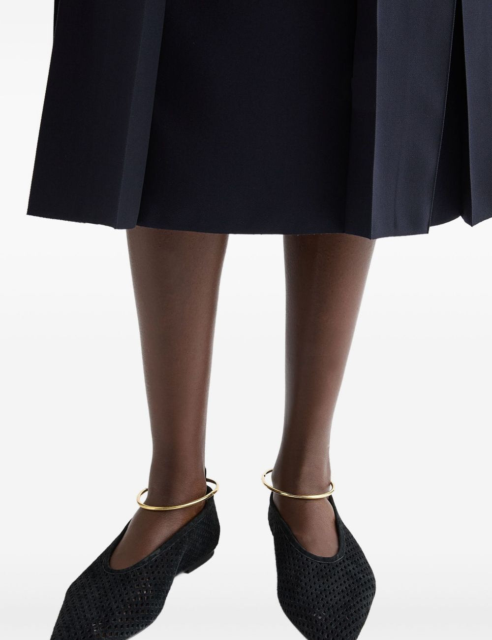 Ballerina in camoscio traforato in nero Jil sander - donna 