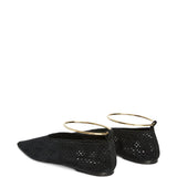 Ballerina in camoscio traforato in nero Jil sander - donna 