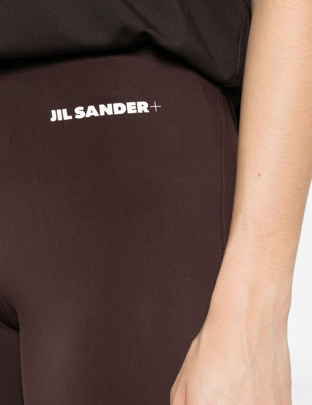 Leggings con logo in marrone Jil Sander - donna 
